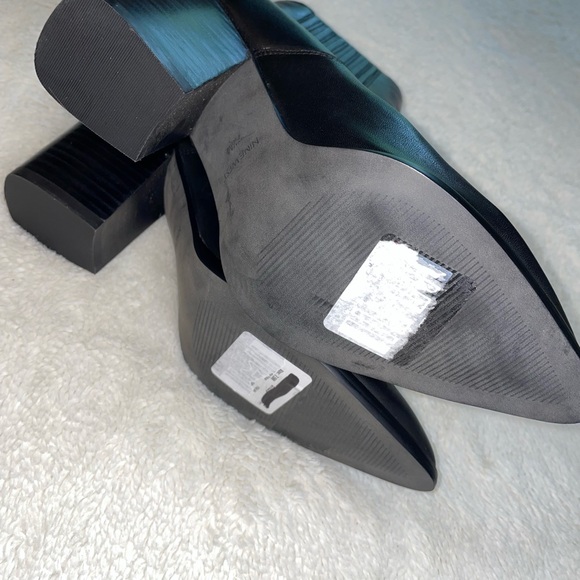 Nine West Black Leather Ankle Boots New Without Box - Picture 2 of 7